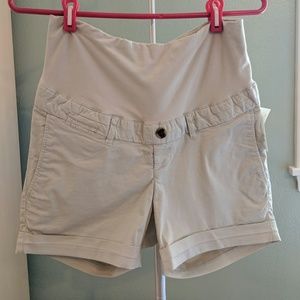 H&M Khaki Chino maternity shorts